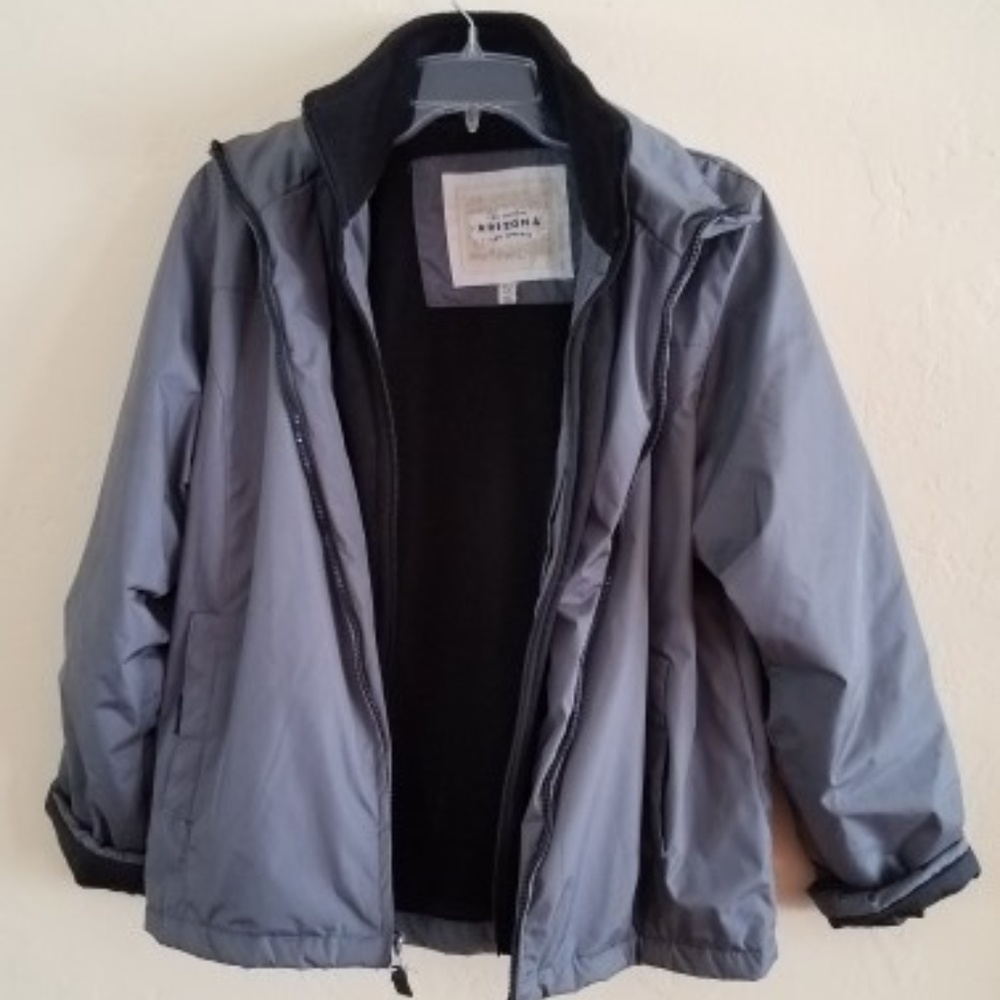 Warm! Hooded puffy zip-up gray jacket ARIZONA sz L